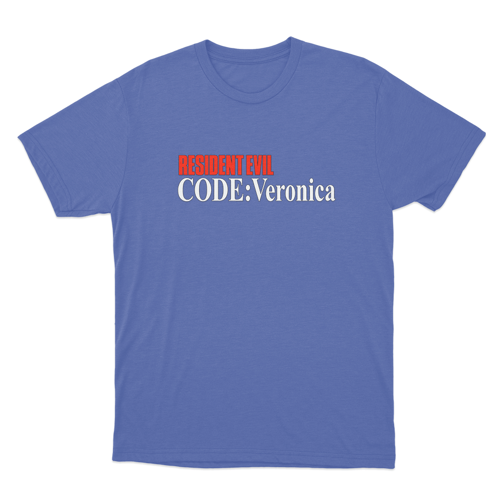 Code Veronica Classic Logo Unisex T Shirt Blue Code Veronica Classic Logo Unisex T Shirt Blue