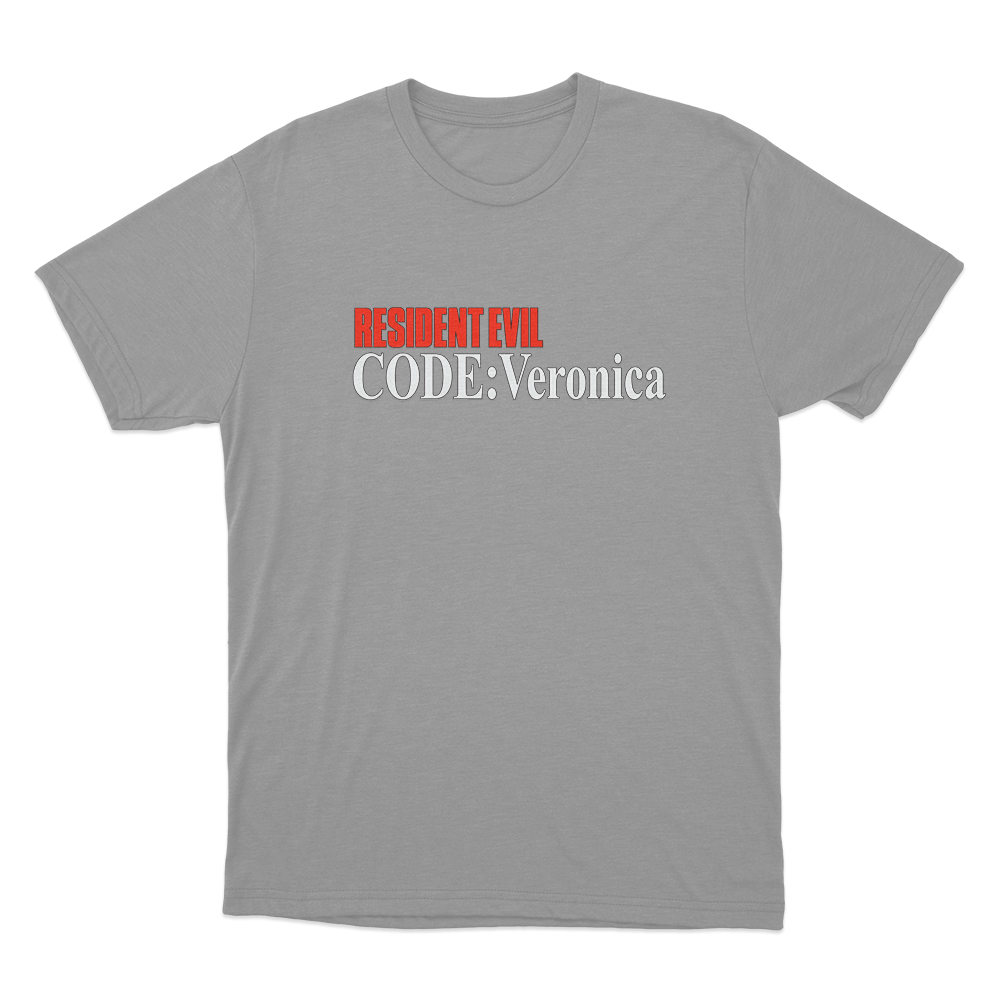 Code Veronica Classic Logo Unisex T Shirt Grey Code Veronica Classic Logo Unisex T Shirt Grey