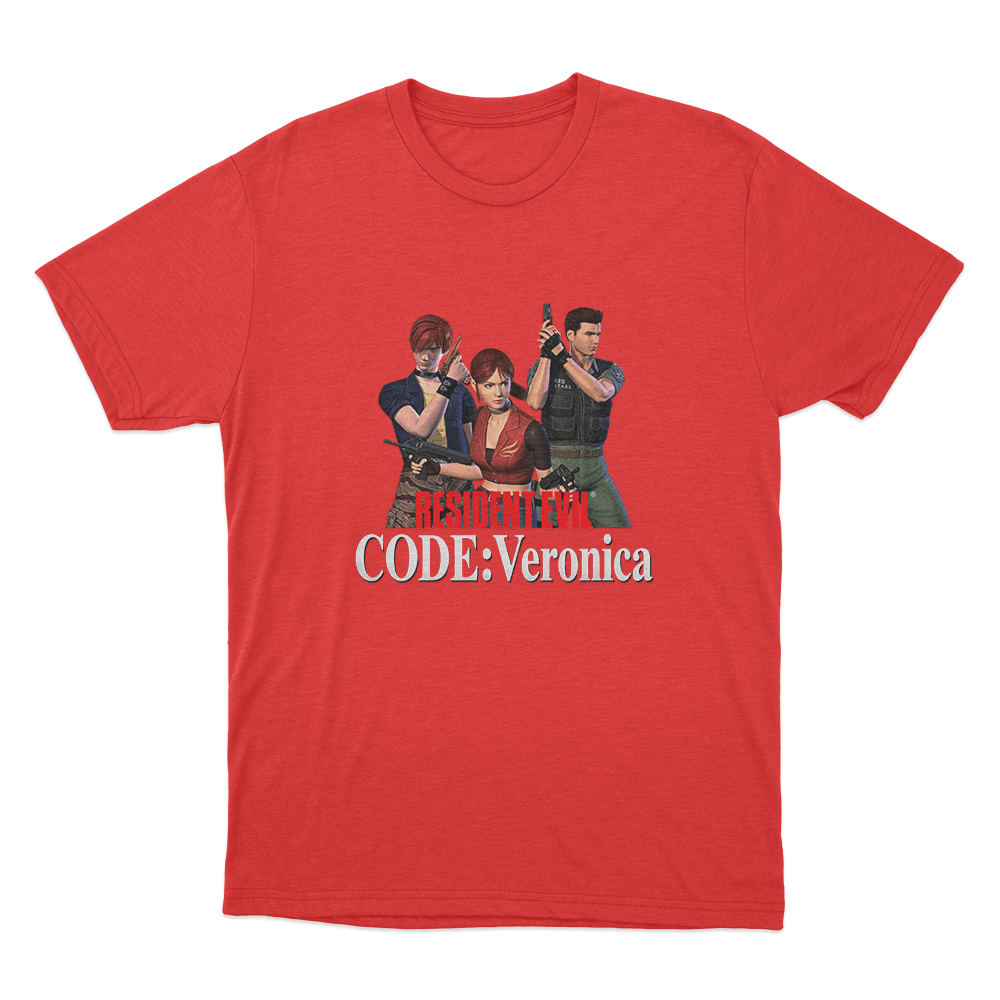 Resident Evil Code Veronica Classic Trio Unisex T Shirt Red Resident Evil Code Veronica Classic Trio Unisex T Shirt Red