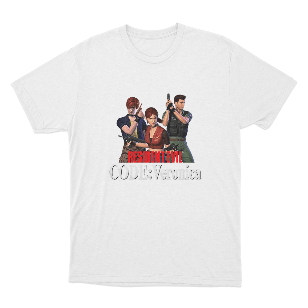 Resident Evil Code Veronica Classic Trio Unisex T Shirt White Resident Evil Code Veronica Classic Trio Unisex T Shirt White