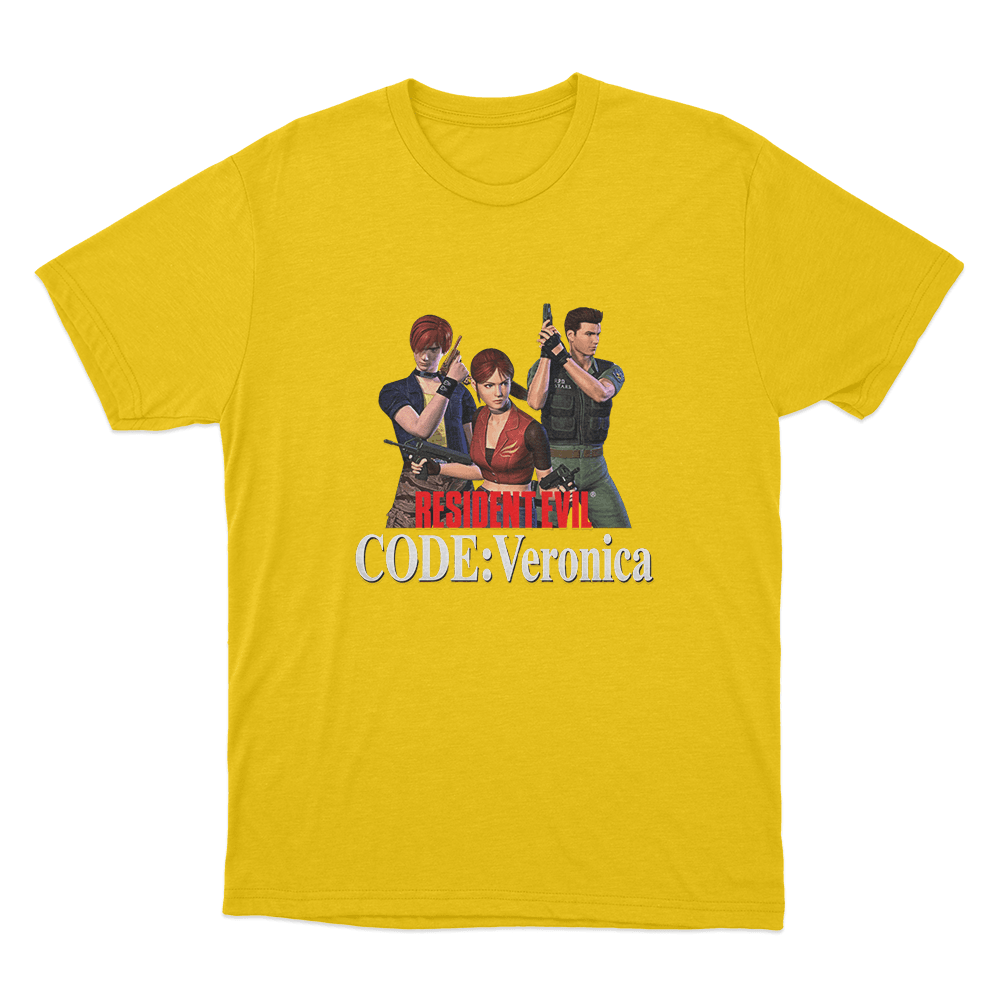 Resident Evil Code Veronica Classic Trio Unisex T Shirt Yellow Resident Evil Code Veronica Classic Trio Unisex T Shirt Yellow